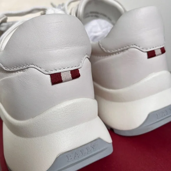 Bally Classic White Leather Sneakers - Picture 7 of 17